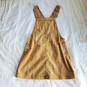 Cord overall dress